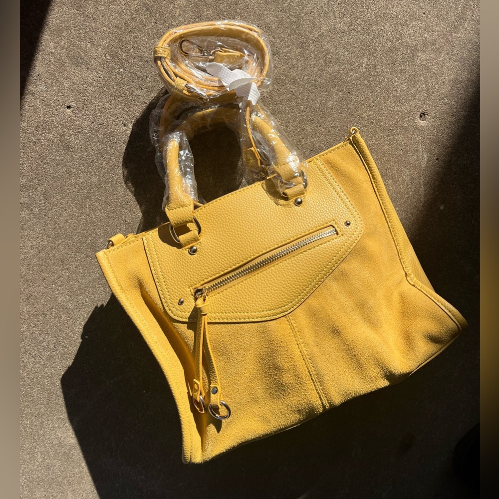 NWOT Still Wrapped Mustard Satchel Crossbody Bag